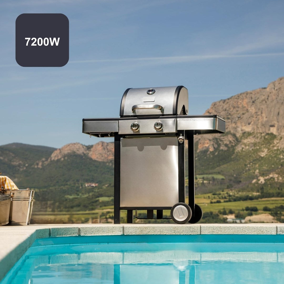 BLACK+DECKER Gas Grill ES9330110B 2 Burners with Built-in Thermometer