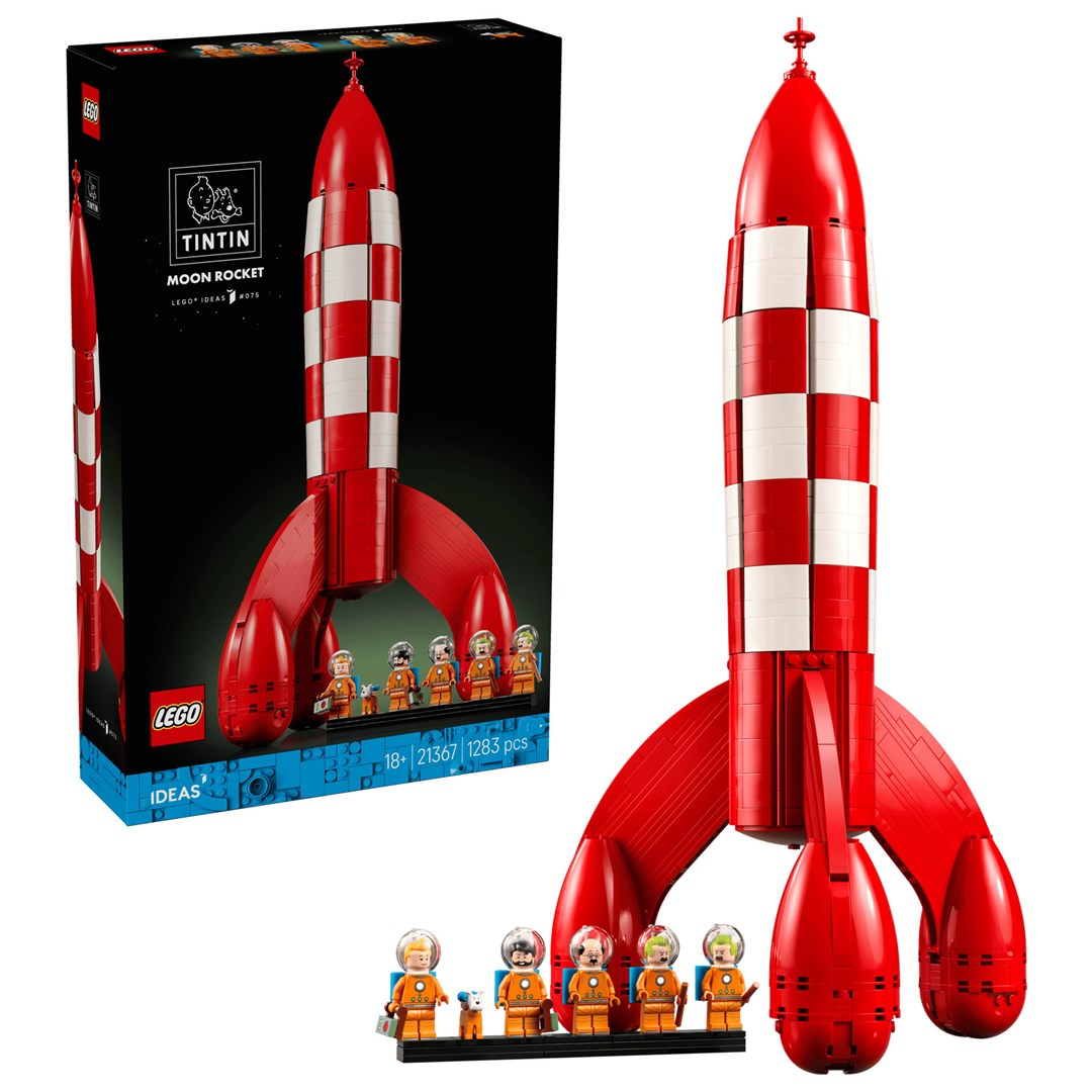 LEGO IDEAS Building Blocks 21367 Tintin Moon Rocket - 1283 Pieces - 6 Minifigures - Ages 18+