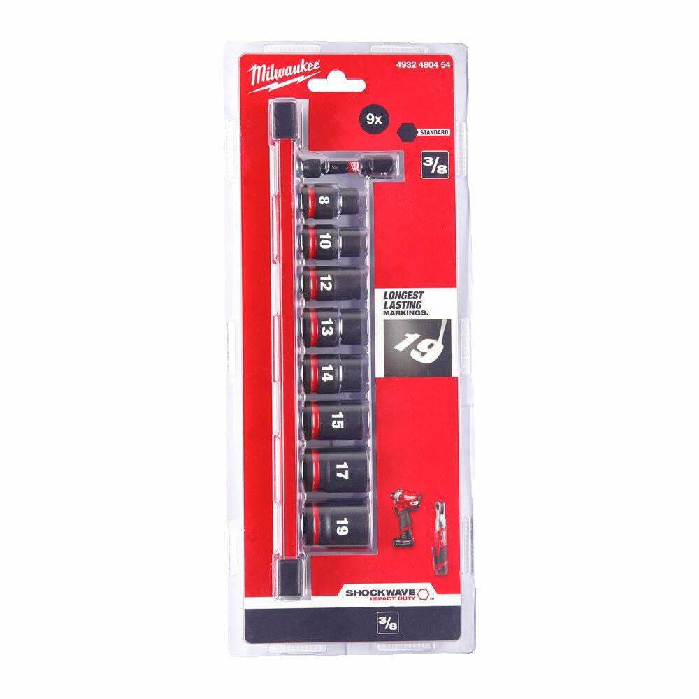 MILWAUKEE Impact Socket Set 3/8" 9pcs | Model 4932480454