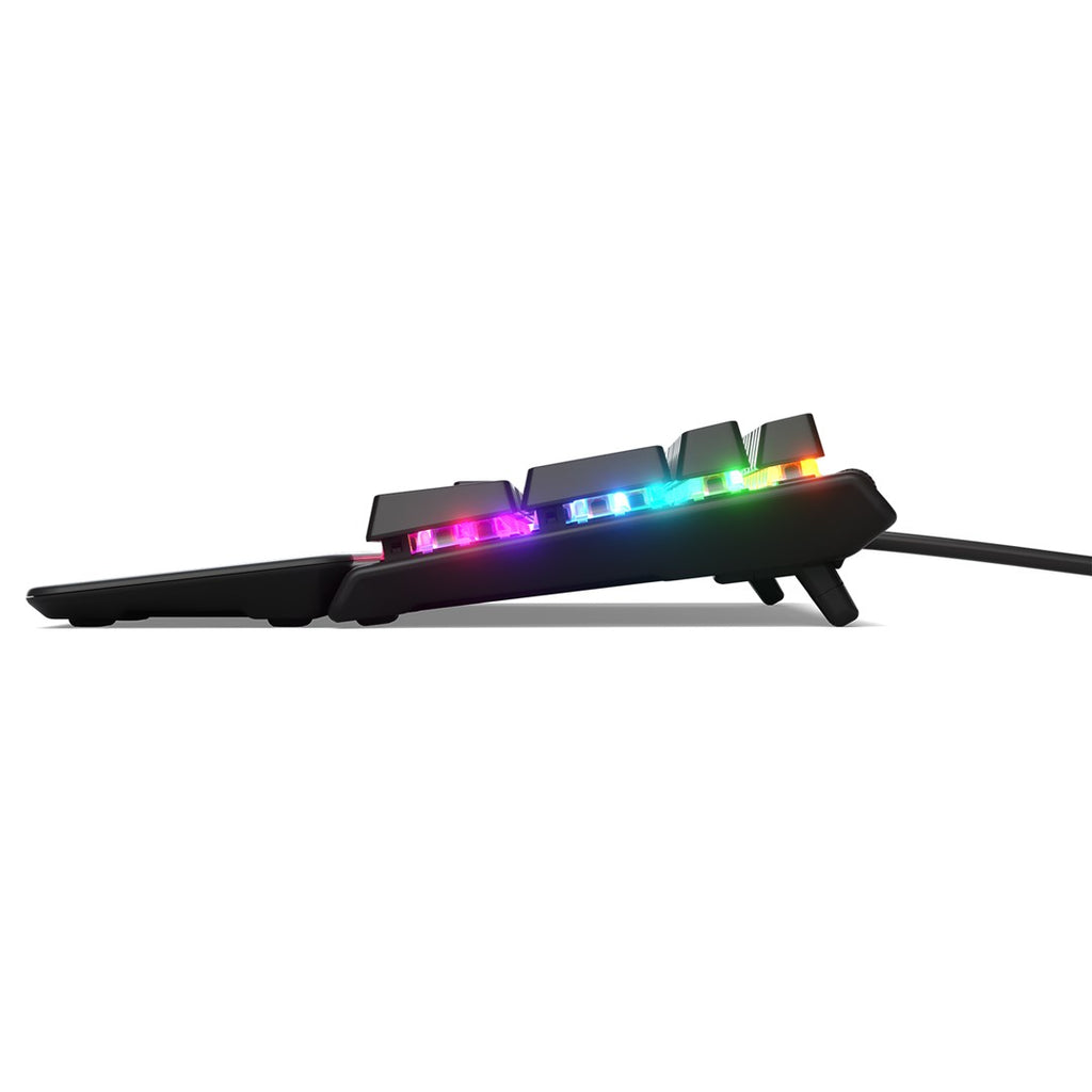 SteelSeries Apex 5 Gaming Keyboard  US Layout  Wired  Black SteelSeries Apex 5 Gaming keyboard Hybrid blue mechanical gaming switches guaranteed for 20 million keypresses  OLED Smart Display displays profiles  game info  Discord messages  a