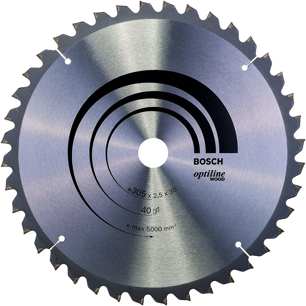 Bosch Optiline Wood Mitre Saw Blade 305 x 30 x 2.5 mm 40 Teeth - Model 2608640440