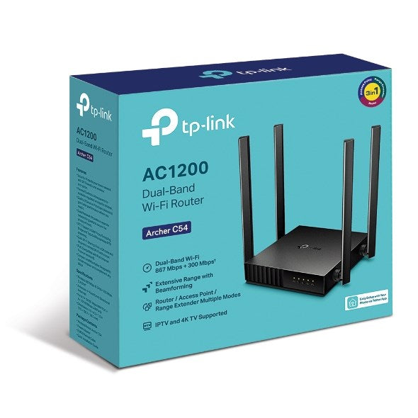 TP-LINK Tabletop Router Archer C54 - Dual-Band Wi-Fi - 495 g
