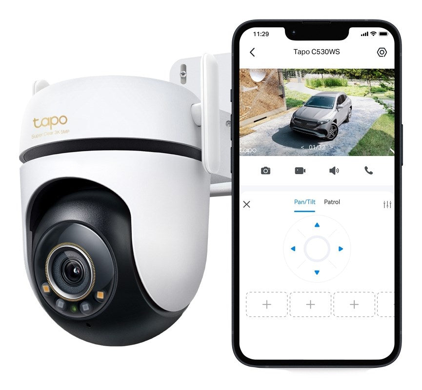 TP-Link Outdoor Pan/Tilt Security Wi-Fi Camera 3K 5MP 360o