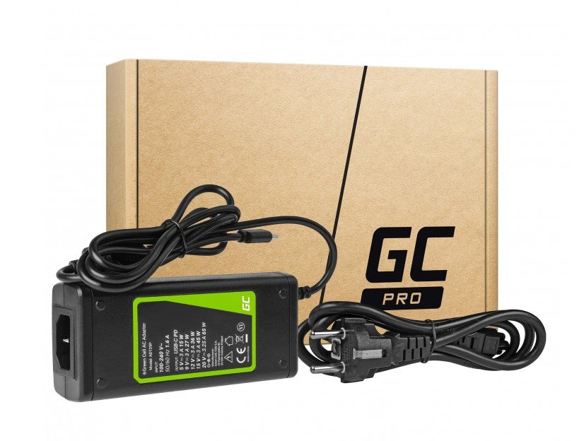 Green Cell AD134P USB-C Charger 65W for Notebook, Tablet, Smartphone