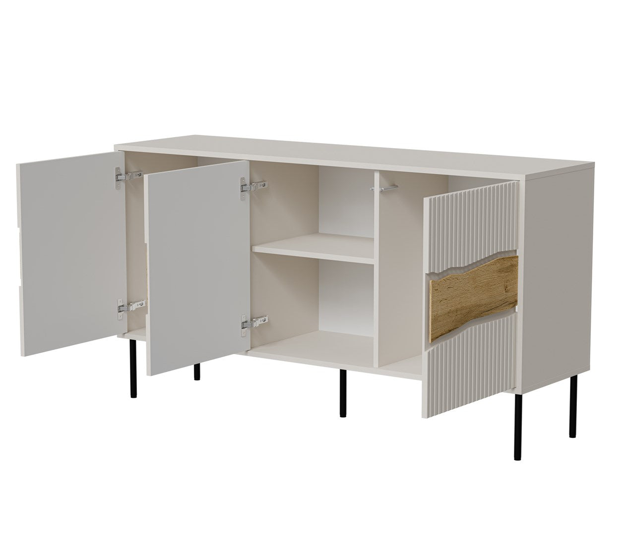 Cama INSERTO 3D Chest of Drawers - 143.5x40x80 cm - Cashmere + LED