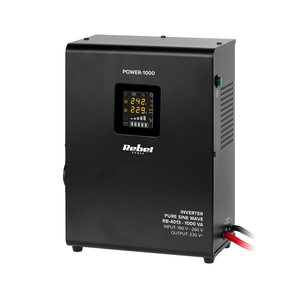 Rebel Wall-Mounted UPS Power Supply 1000 VA 700 W Pure Sine Wave 230V RB-4013