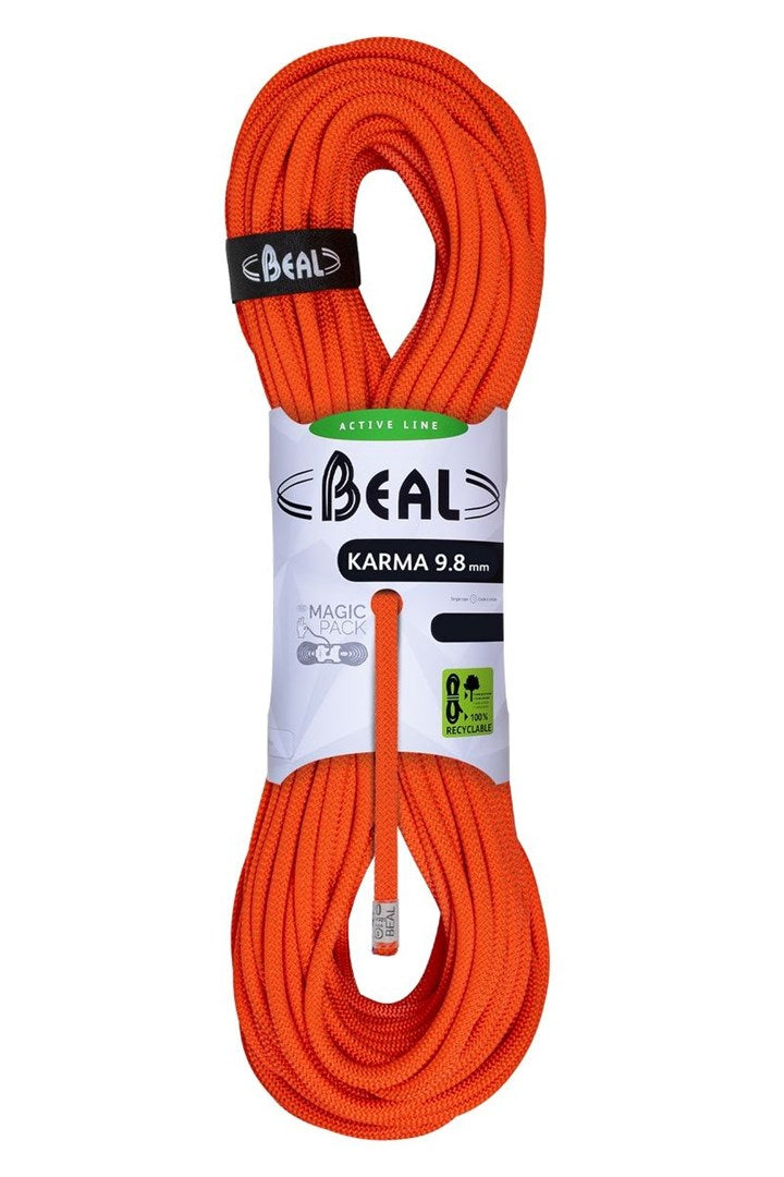 BEAL Karma 9.8 mm 80 m Rope - Solid Orange 80m-solid