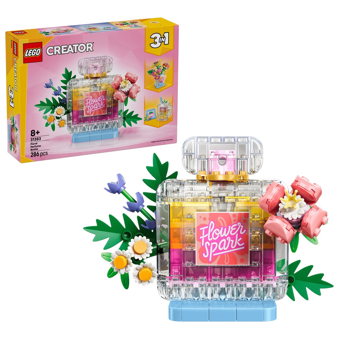 LEGO CREATOR 3 IN 1 Building Blocks Set 286 Elements for Ages 8+ Model 31383 Floral Decor Perfume Bottle