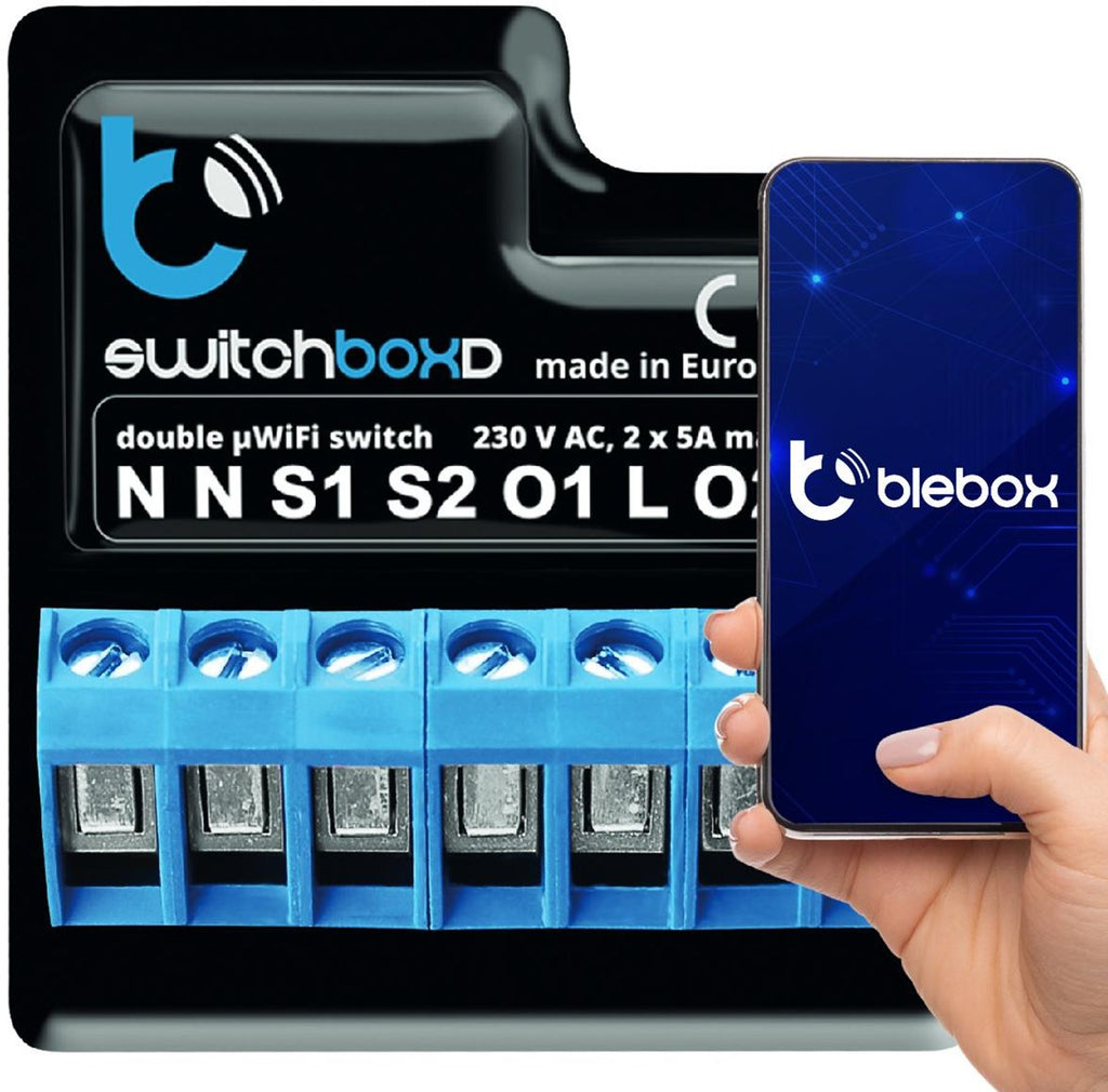 BLEBOX SwitchboxD Double Circuit Breaker 230V