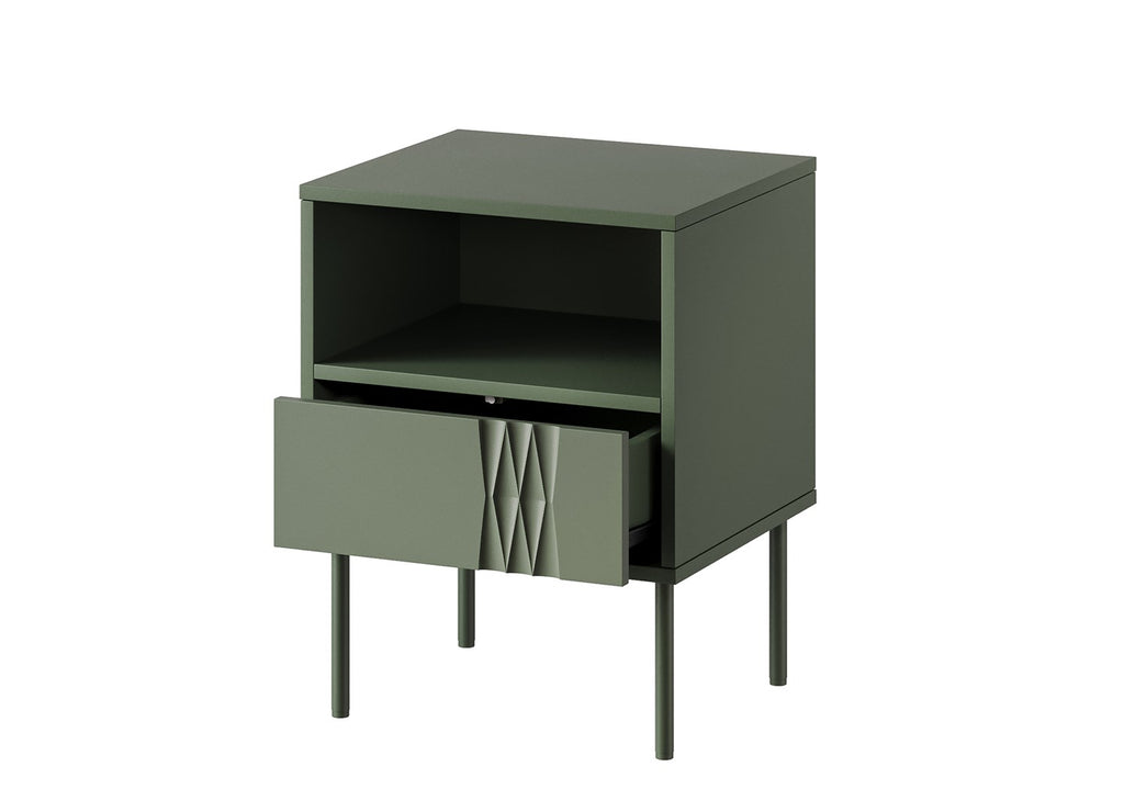Cama Bedside Table 2 pcs. TRESSE 44x40x53 Matte Green