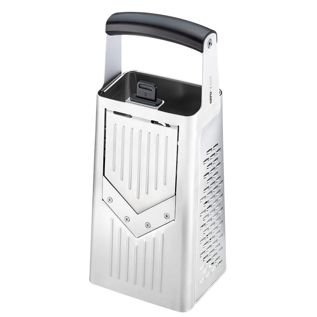 GEFU Manual Grater/Spiralizer Box Grater Black Silver 10761