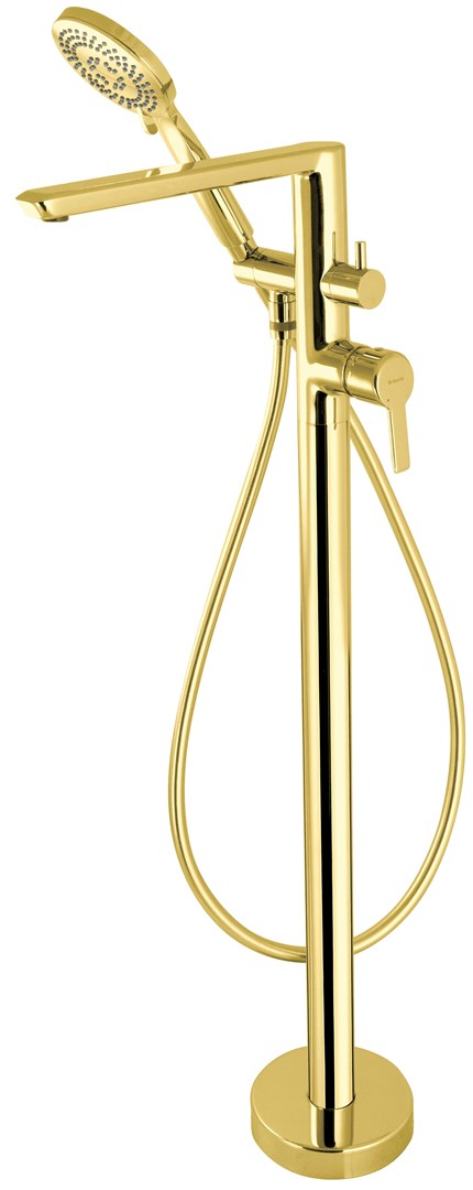 Freestanding Bathtub Mixer with Shower Set Brass