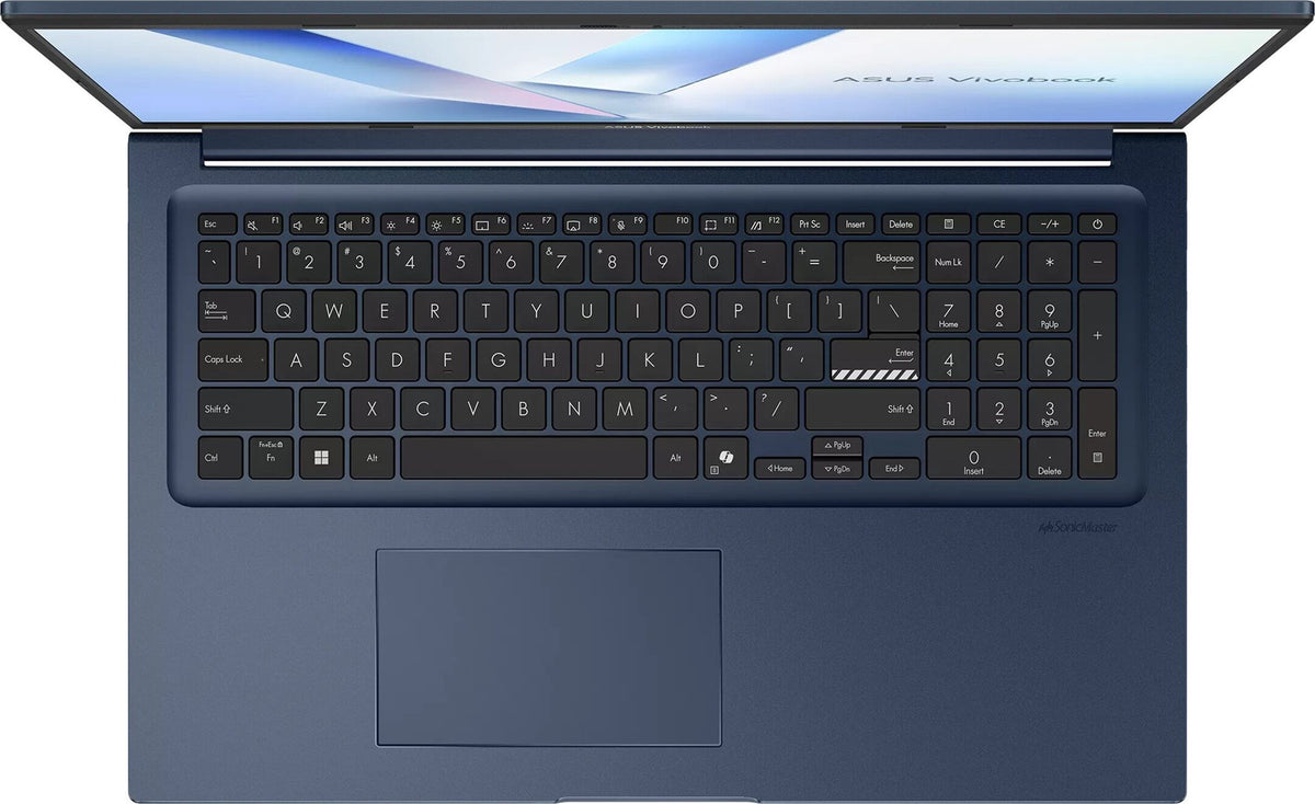 ASUS Vivobook 17 X1704MA-AU035 Core 7 350 17.3  FHD IPS-level panel 60Hz 250 nits AG 16GB DDR5 512GB SSD Intel Graphics WLAN + Bluetooth 720p webcam 50 Wh No OS Quiet Blue