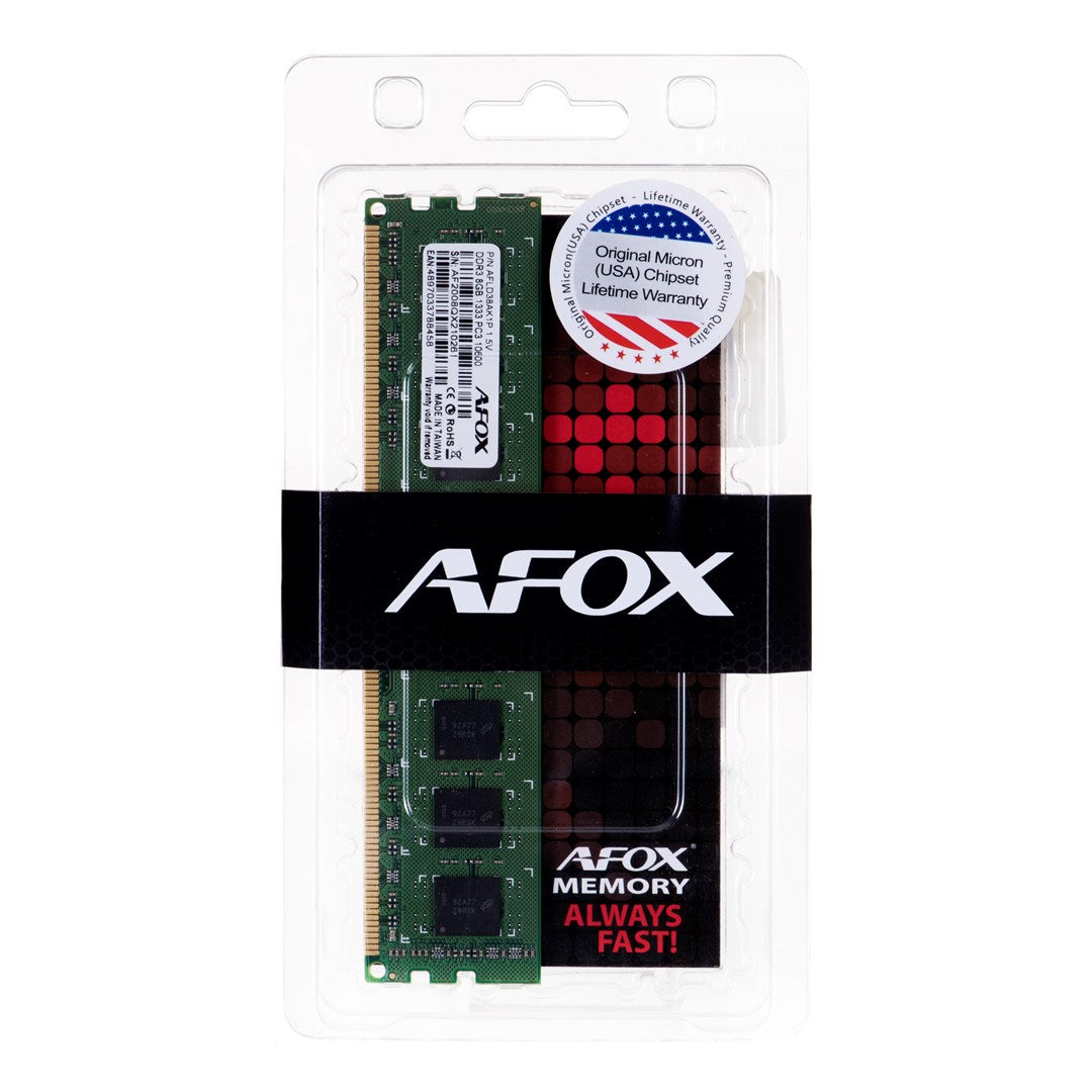 AFOX DDR3 8GB RAM 1866MHz DIMM Unbuffered for Desktop