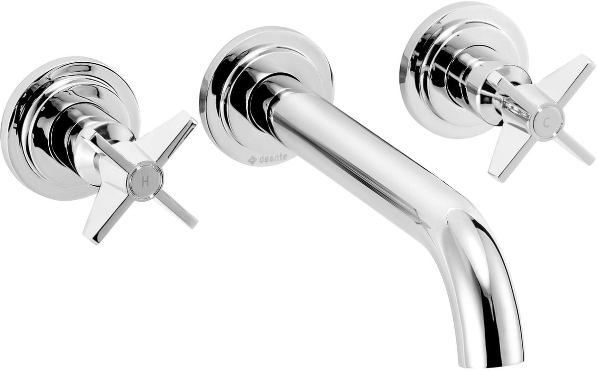Deante Concealed Washbasin Faucet Brass Chrome 2-Lever Temisto BQT 054D