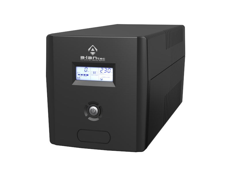 ALANTEC UPS 1000VA/600W Power Supply Tower LCD 4×CEE 7/3, USB