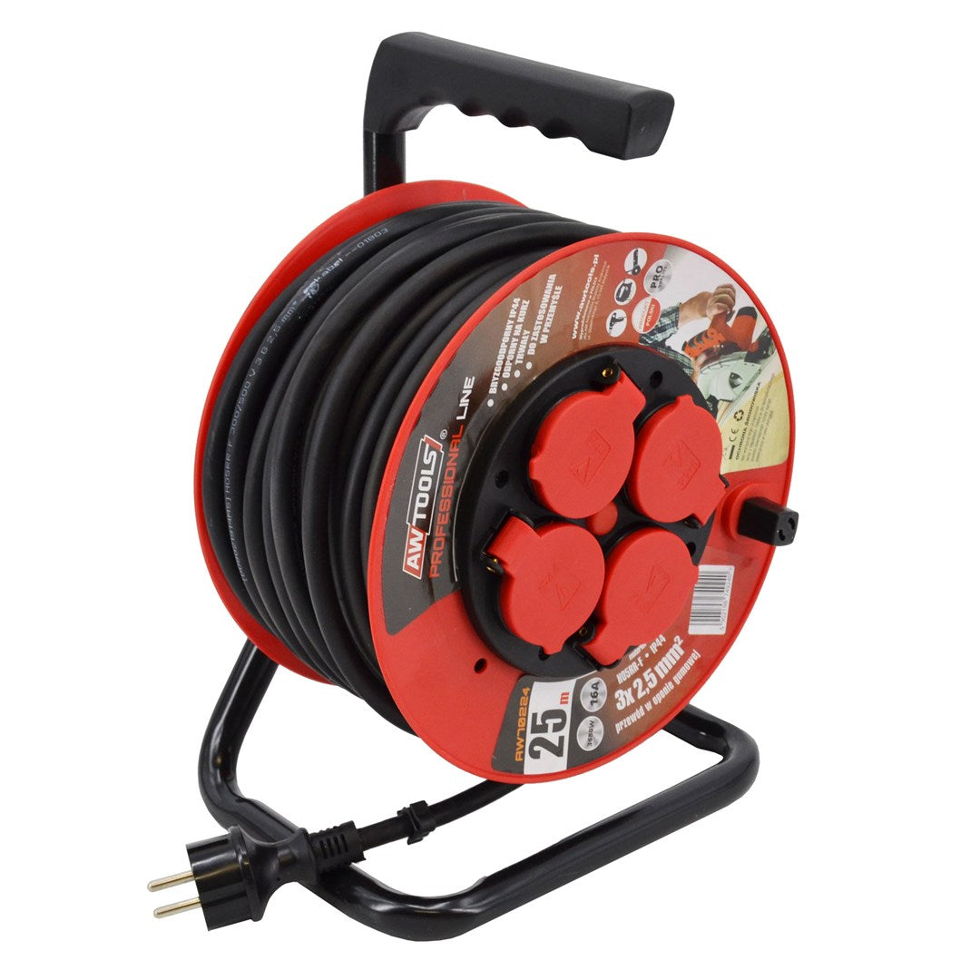 AWTOOLS Extension Cable Drum 40 m 3x1.5 mm IP44 491424
