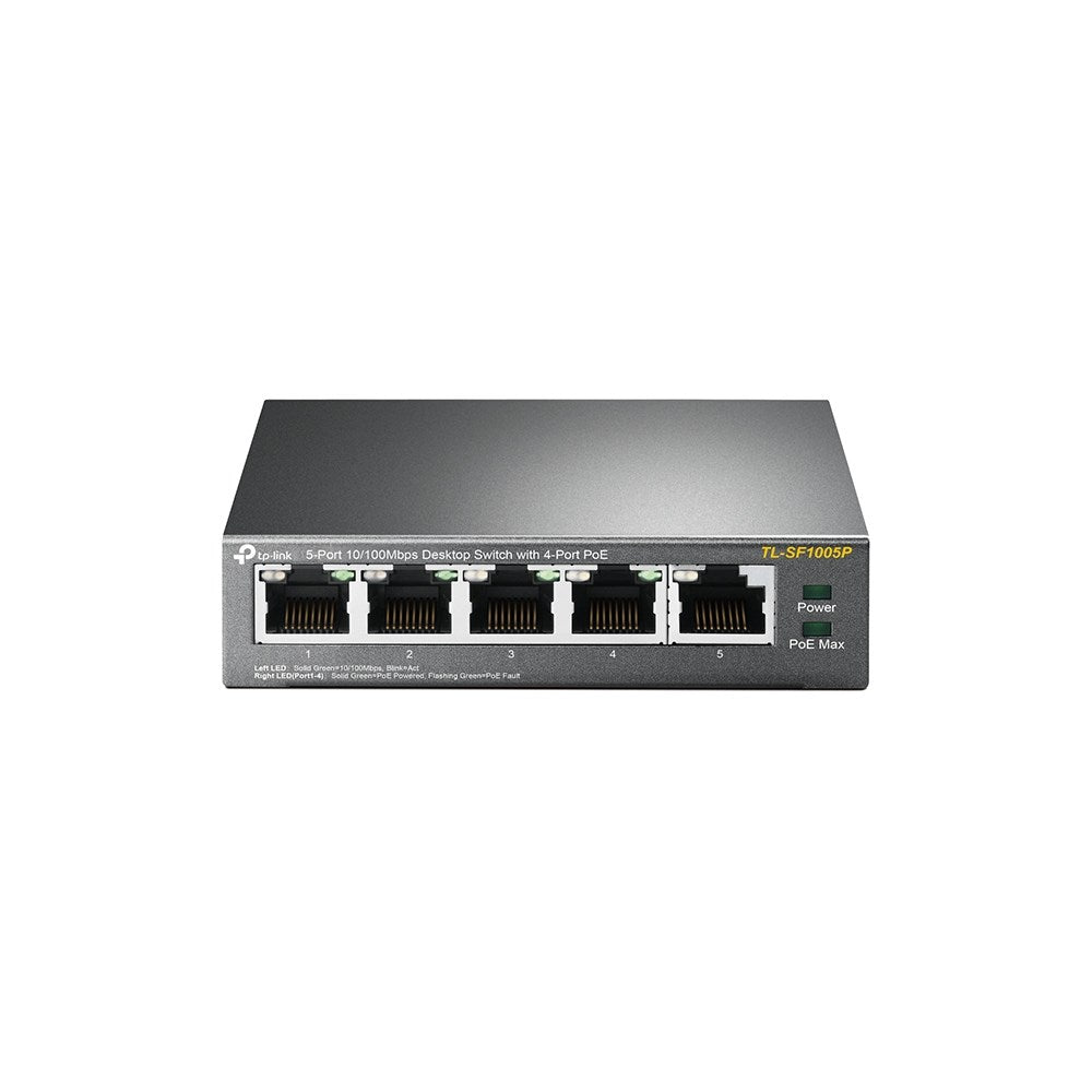 TP-LINK TL-SF1005P Unmanaged Fast Ethernet PoE Network Switch Black