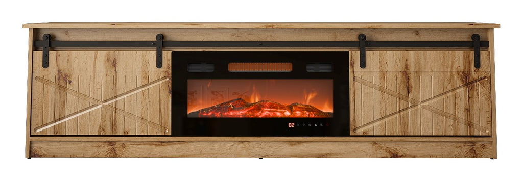 Cama MEBLE Fireplace Cabinet Wotan Oak 2000x2045x425 GRANERO+KOM WOT