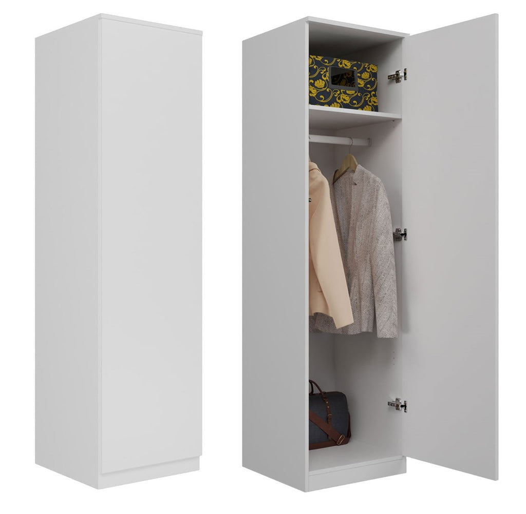 Topeshop SD-50 BIEL KPL Wardrobe 1 Door 5 Shelves White