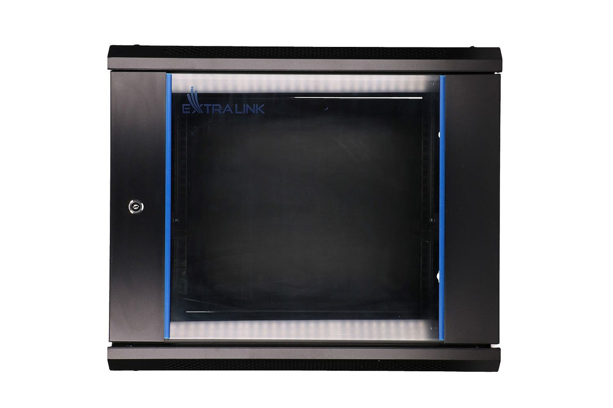 Extralink Rackmount Cabinet 9U 600x450 Black Wall Mounted