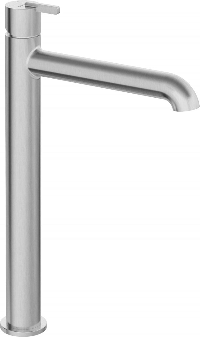 Deante Silia Brushed Steel High Basin Mixer Faucet BQSF20K