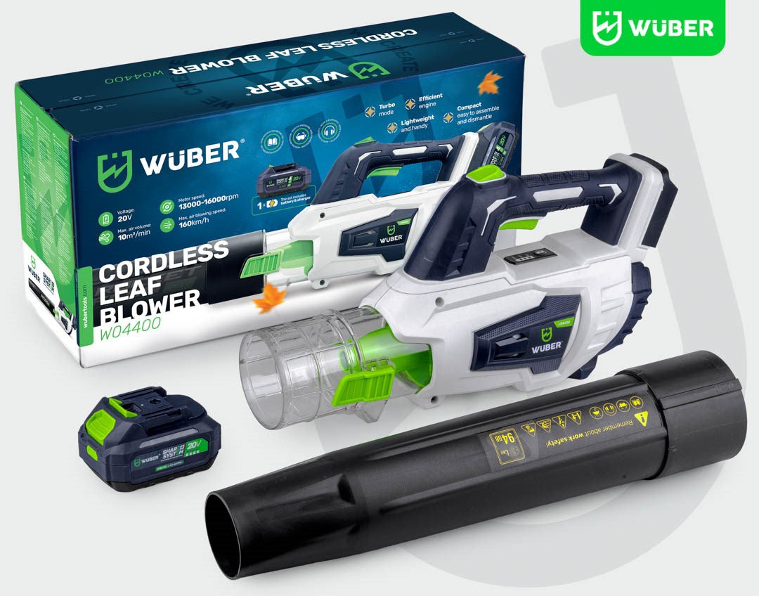 Cordless leaf blower 20 V 160 km/h W04400 WUBER