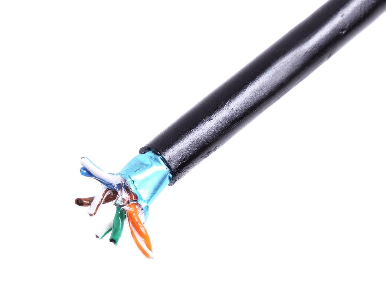 DIGITUS Gel-Filled Outdoor Installation Cable Cat.5e F/UTP AWG 24/1 PE 305 m Black Reel