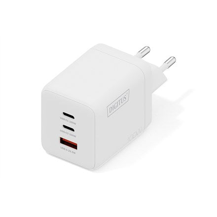DIGITUS 100W GaN USB Charger - 2x USB-C, 1x USB-A - White (DA-10304)