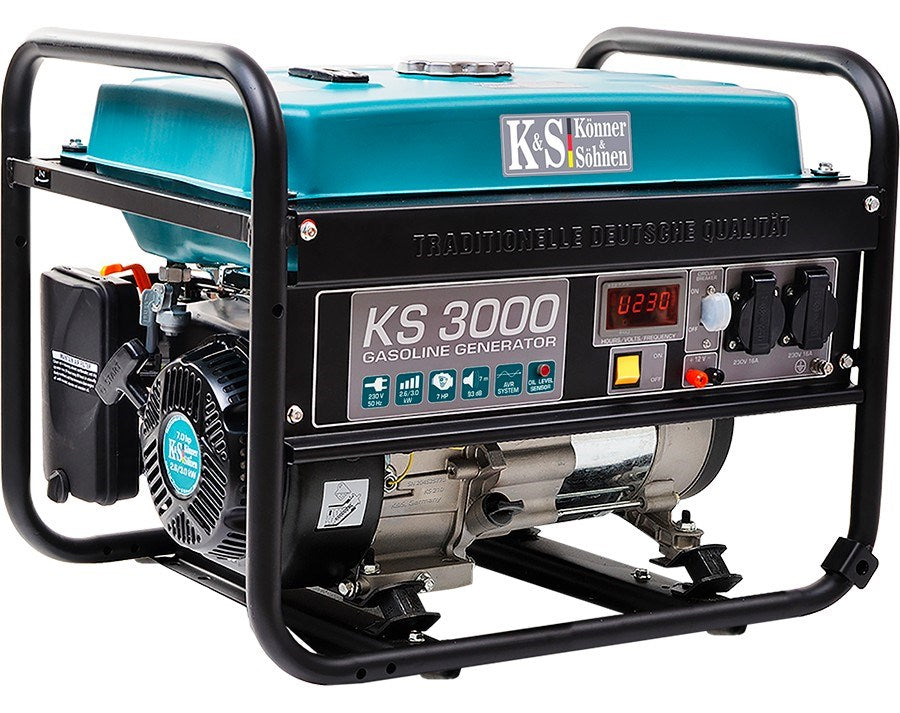 KÖNNER & SÖHNEN GASOLINE POWER GENERATOR 2.6kW 230V KS 3000