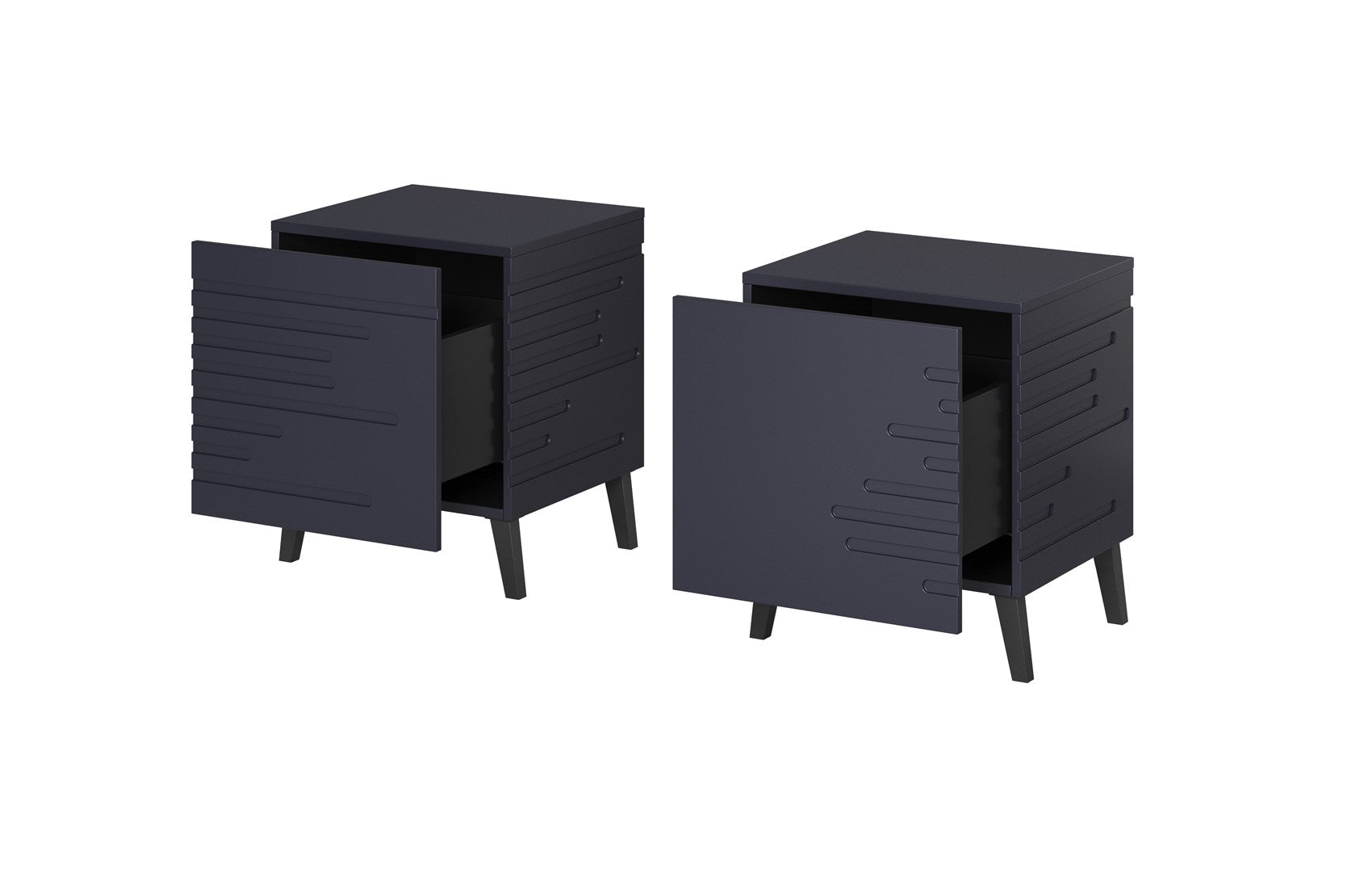 Bedside Table NOVA 44x40x52 cm Navy Blue Matt