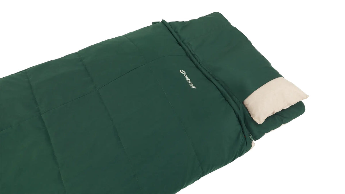 Outwell Contour Prime Adult Rectangular sleeping bag Polyester Green