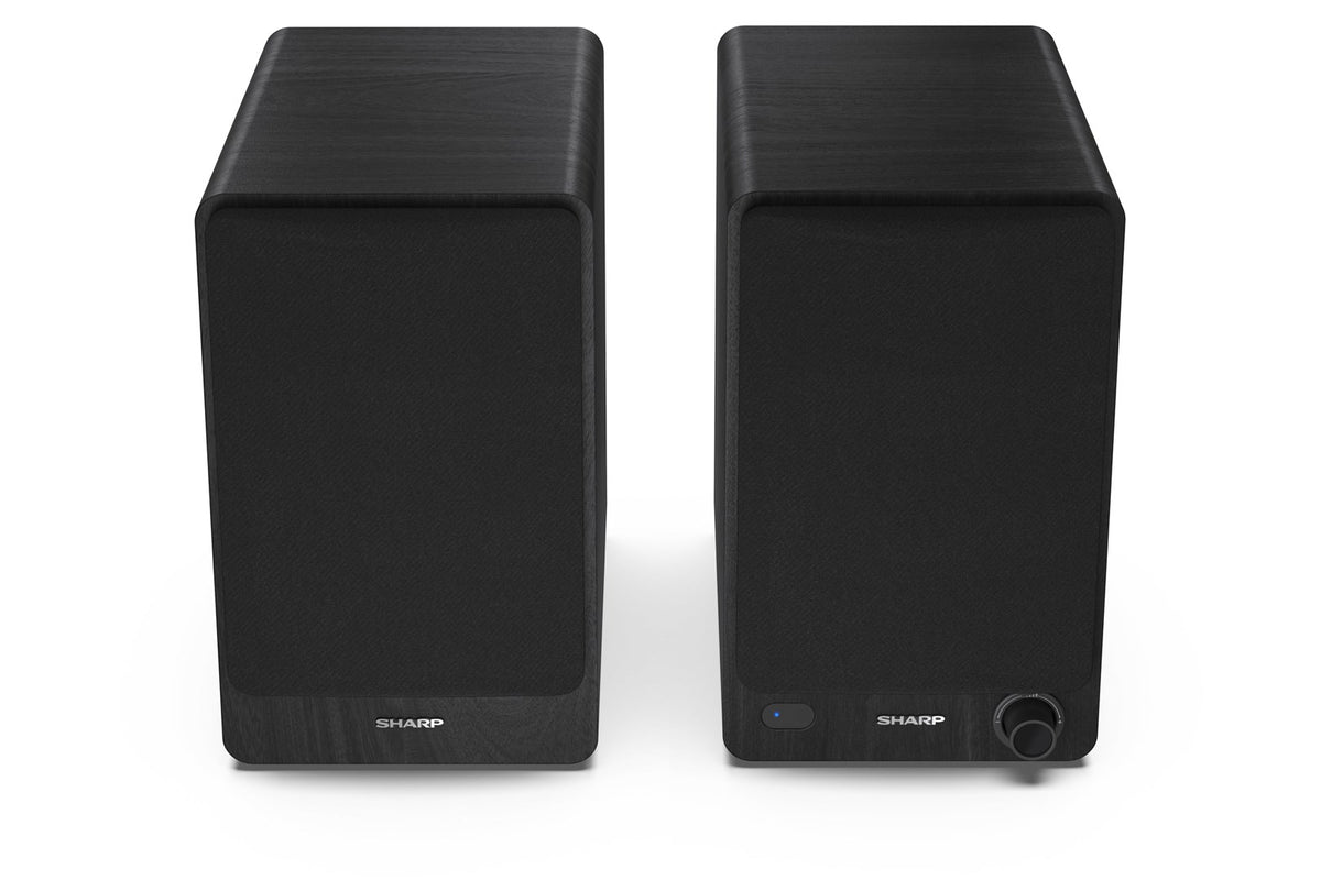 Sharp Bookshelf Speakers 2-way Black Wired & Wireless 60 W
