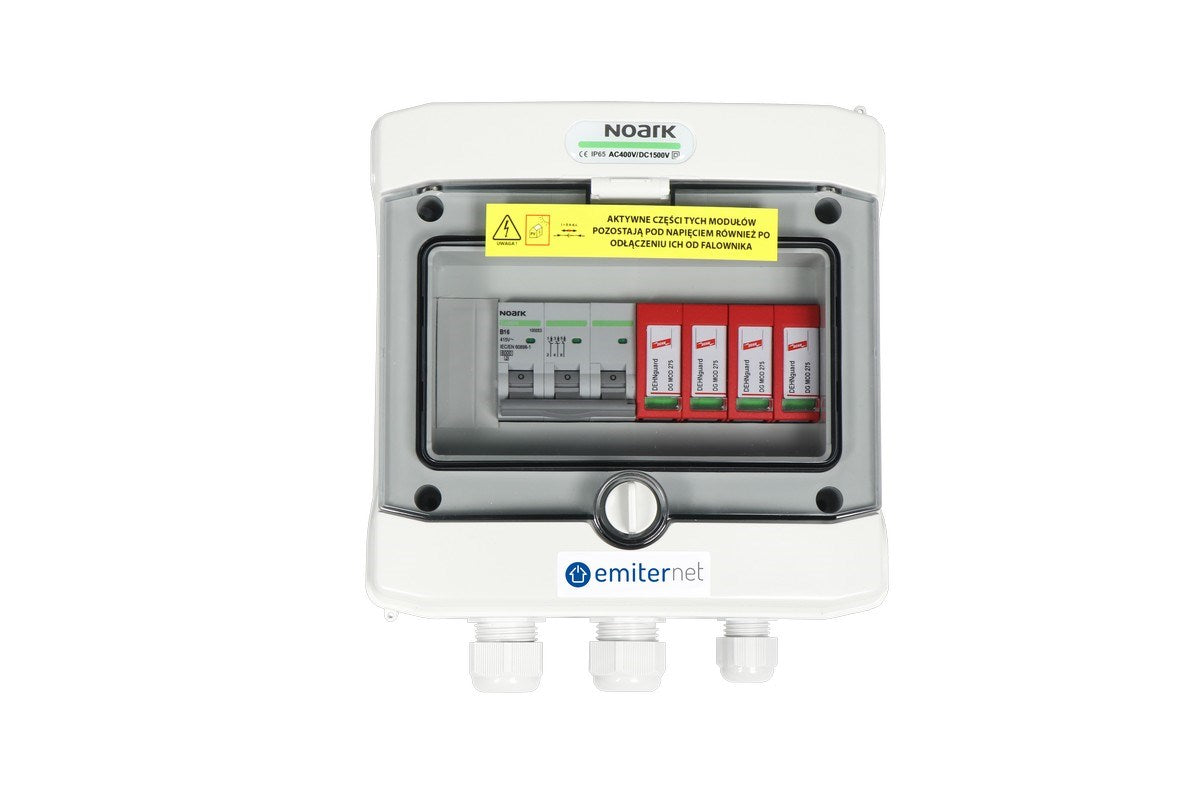 EMITER AC Junction Box IP65 16A Type 2 Surge Arrester 3-Phase EM-55_AC