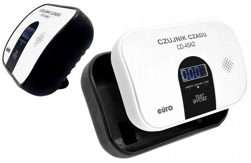 EURA Carbon Monoxide Detector CD-45A2 Battery-Operated LCD Display