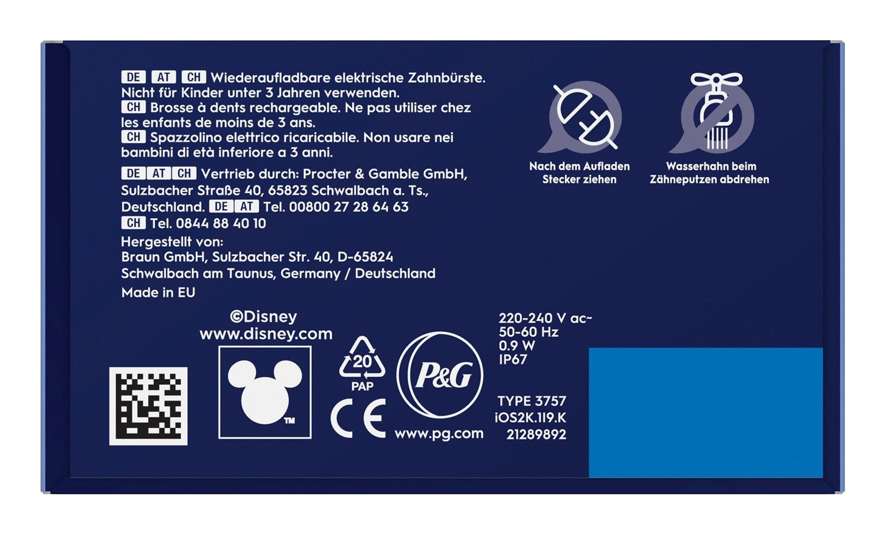 Oral-B iO Kids Stitch Child Rotating Toothbrush Blue