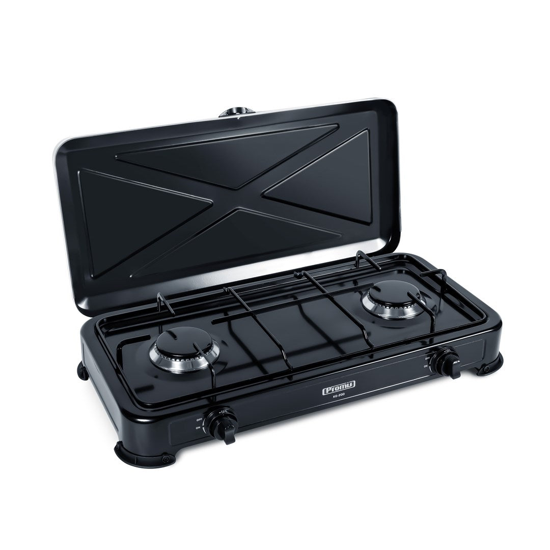 PROMIS Gas Cooker KG200 Black Two-Burner