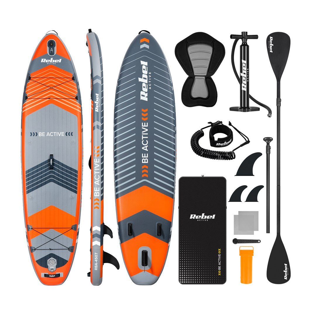 Rebel Inflatable SUP Board ACTIVE Orange RBA-4507-OR Weight: 14600 g Max Capacity: 170 kg