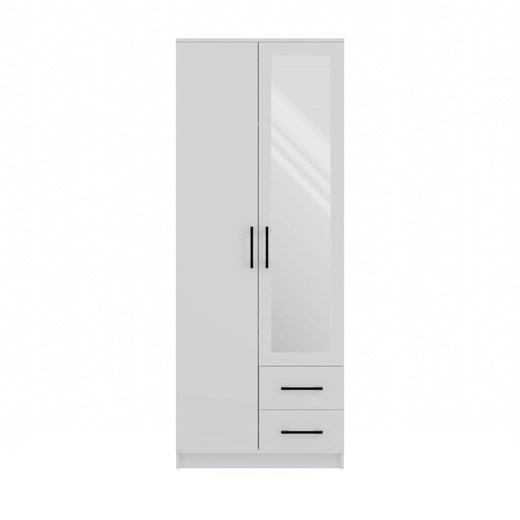 Topeshop ROMANA 80 Wardrobe 2 Doors 5 Shelves White