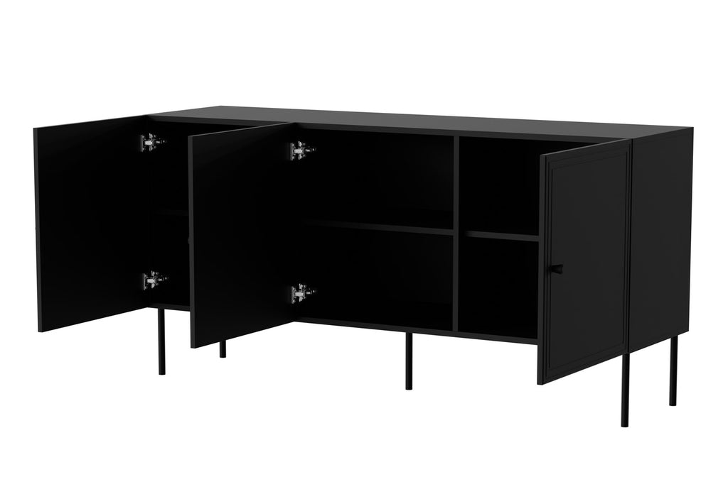 Cama 3D Chest of Drawers PALAZZO BIS 151 x 40 x 75 cm Matte Black 151x40x75