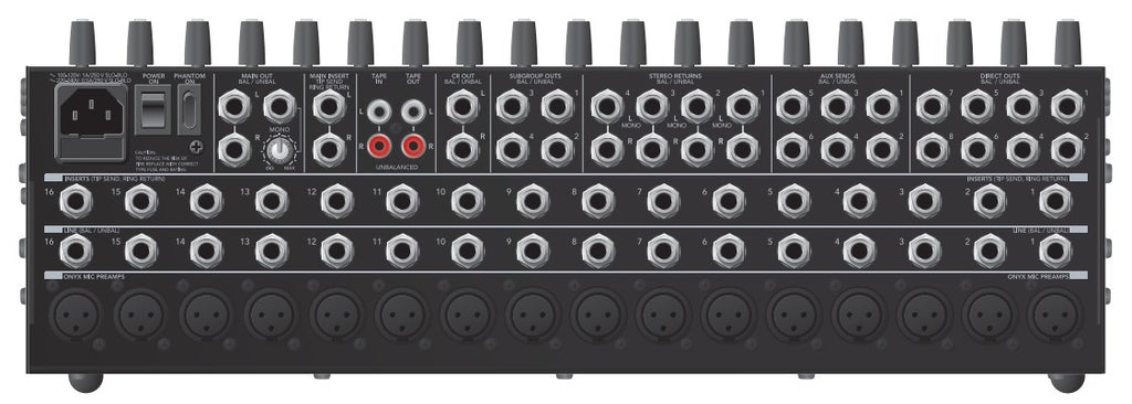 MACKIE Audio Mixer 16 Channels 20-20000 Hz 50W 2786874