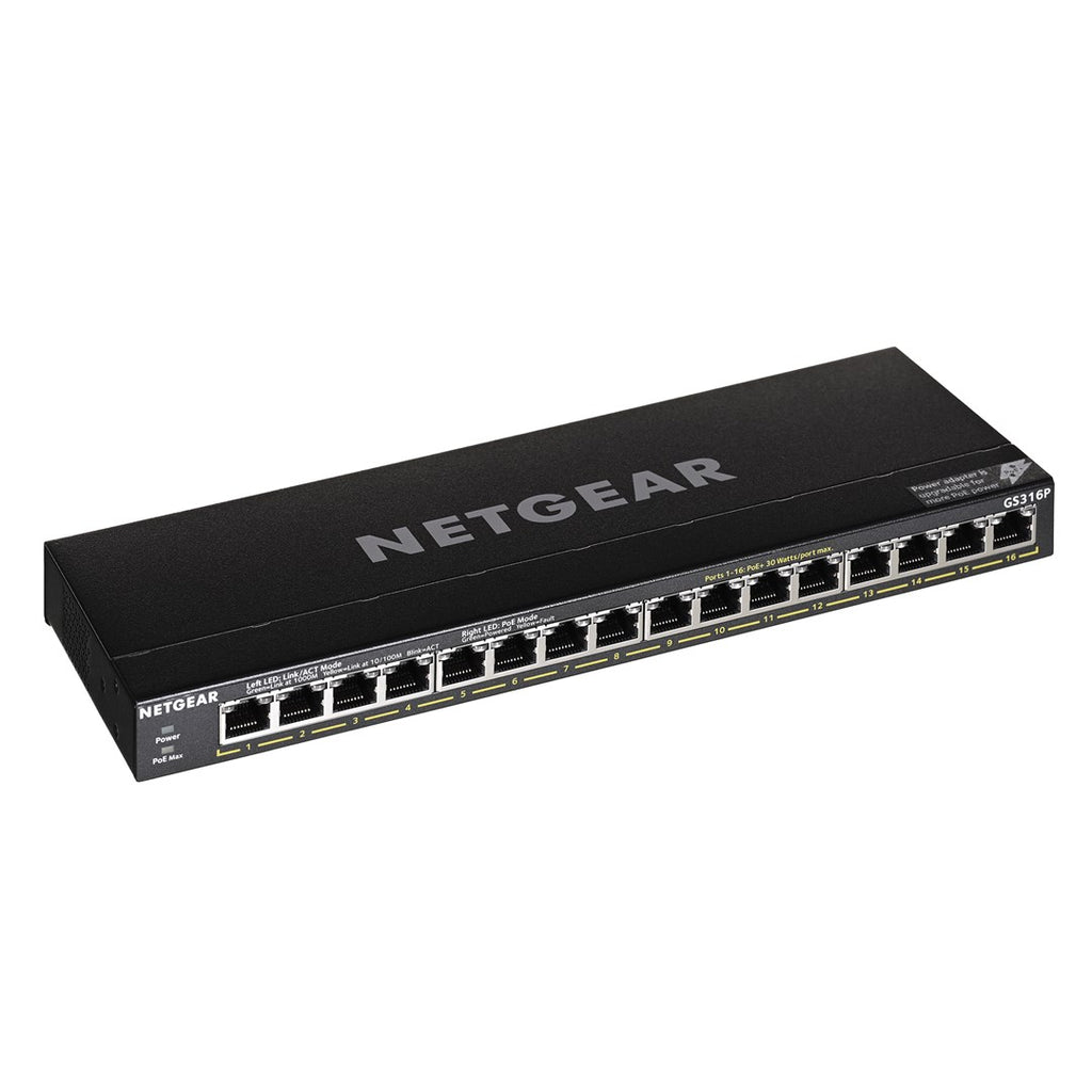 Netgear GS316P Unmanaged Gigabit Ethernet Switch PoE GS316P-100PES