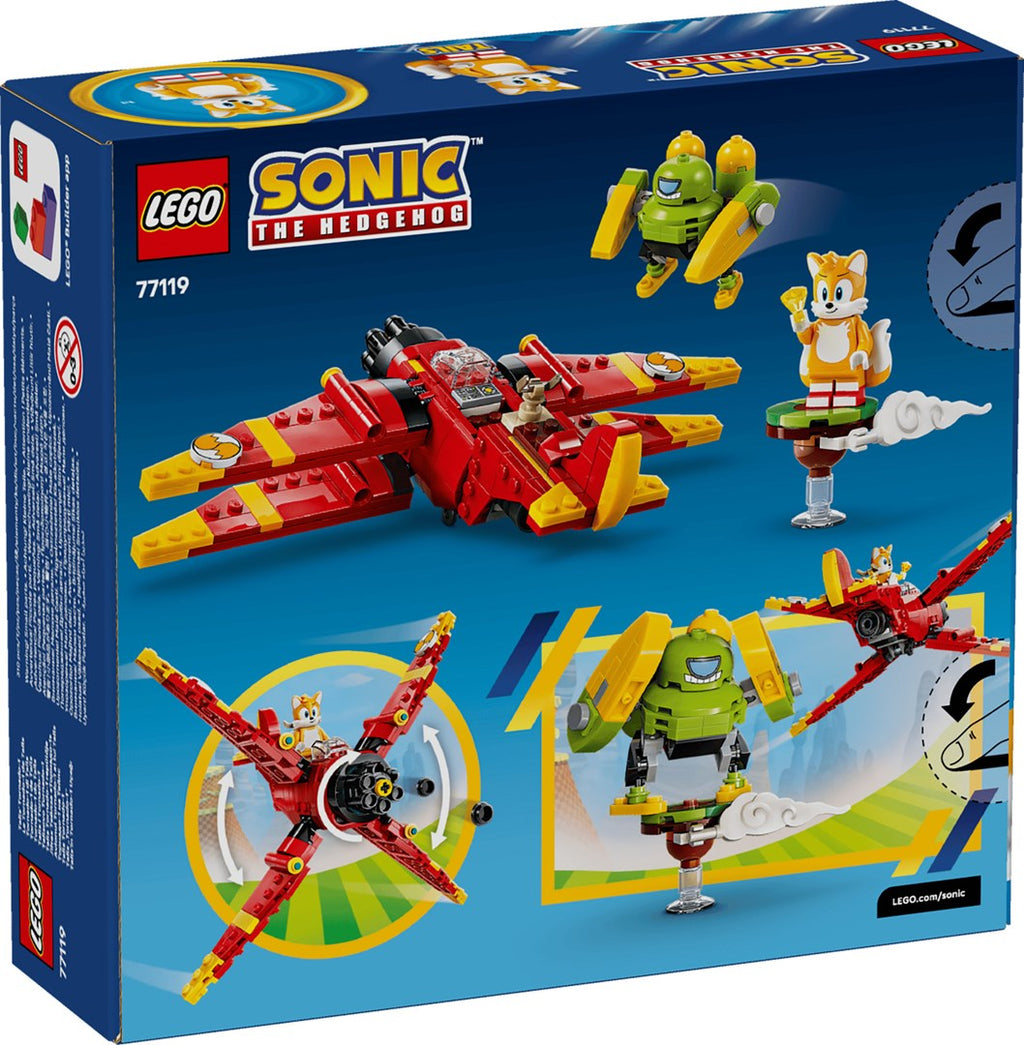 Lego SONIC THE HEDGEHOG 77119 Tails and Tornado-1 Building Blocks, 310 Pieces, Ages 8+