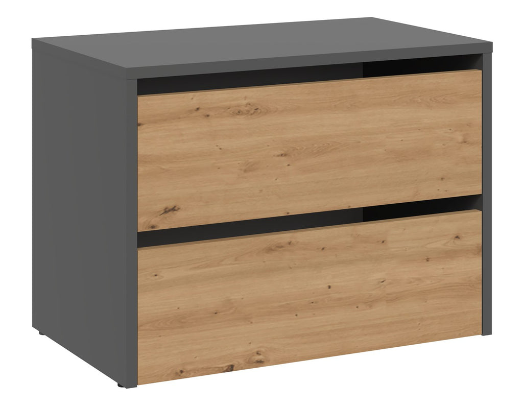 Topeshop MODO ANT/ART shoe organizer Closed Anthracite  Oak