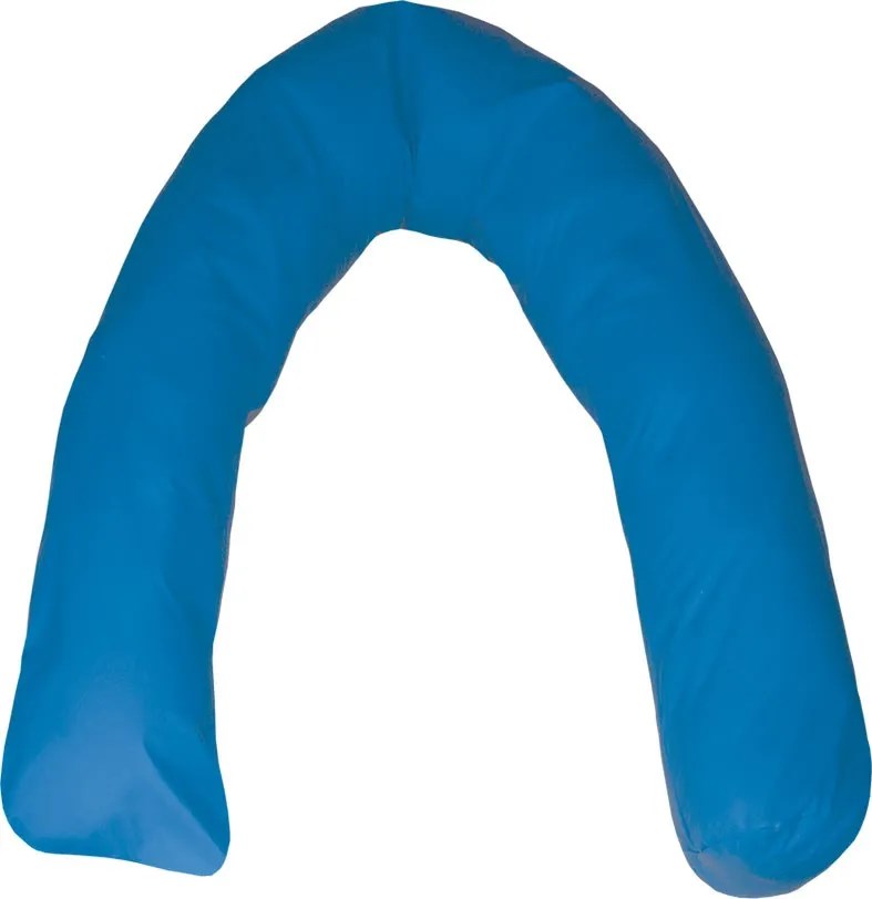 Aston Bed Positioning Cushion U-Crescent Silicone Fibre Blue 105x20 cm
