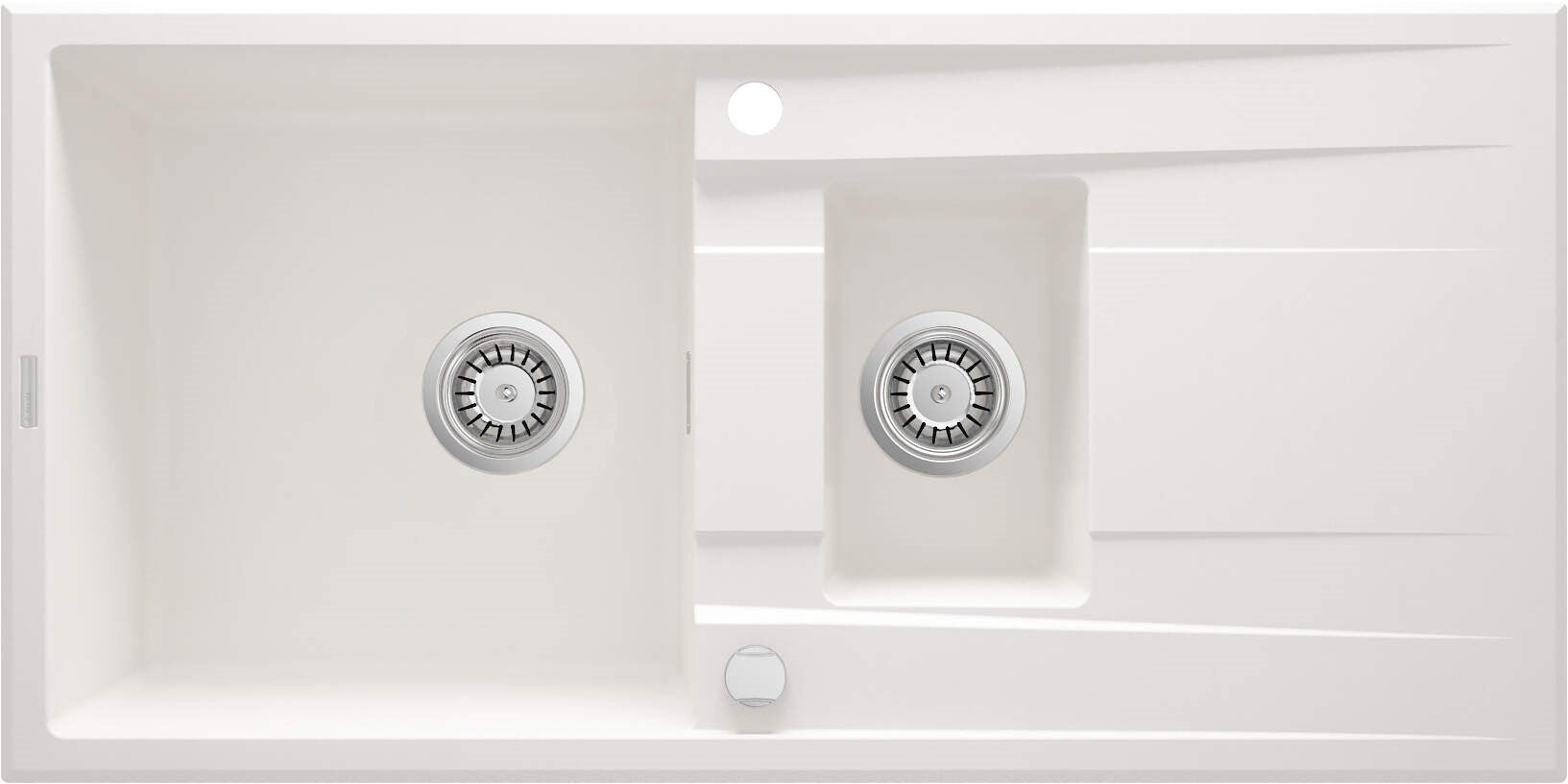 1.5-bowl granite sink with drainer