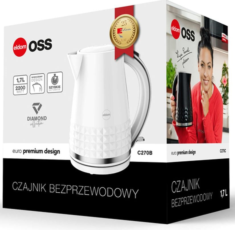ELDOM C270B Electric Kettle 1.7 L 2150W