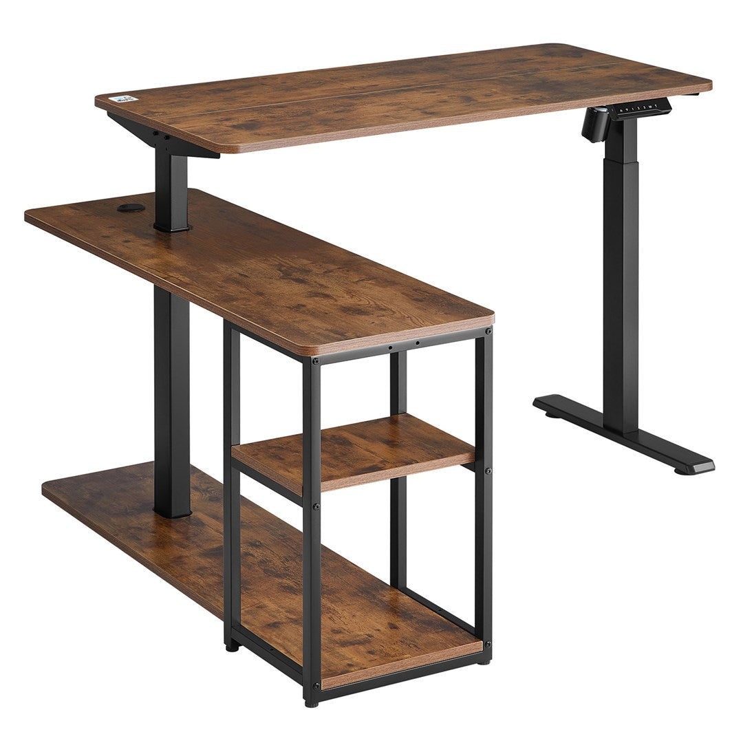 ER-450 Ergo Office Electric Lifting Desk Brown Max Height 121 cm