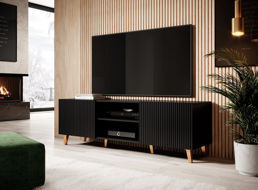 Cama RTV Cabinet PAFOS 150x42x52 Black Matt