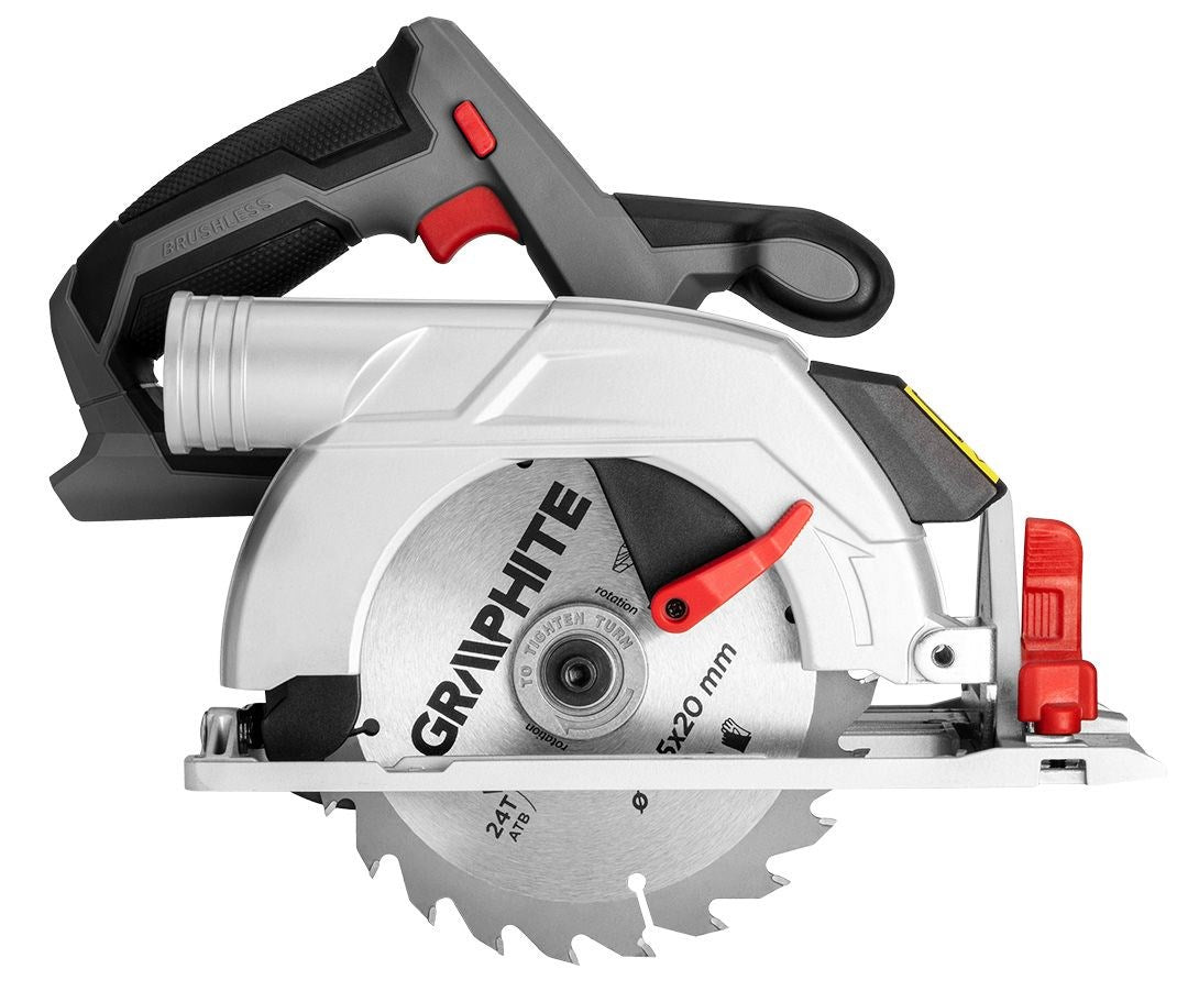 Graphite 58G023 Portable Circular Saw 16.5 cm Grey Red Silver 4200 RPM